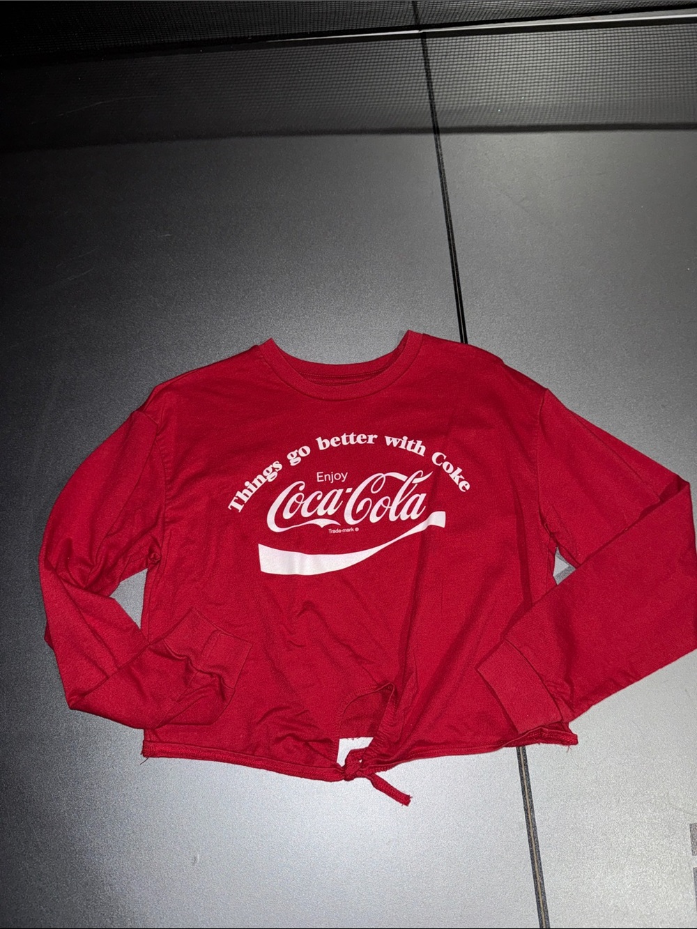 NWOT Coca Cola  crop top sweatshirt M